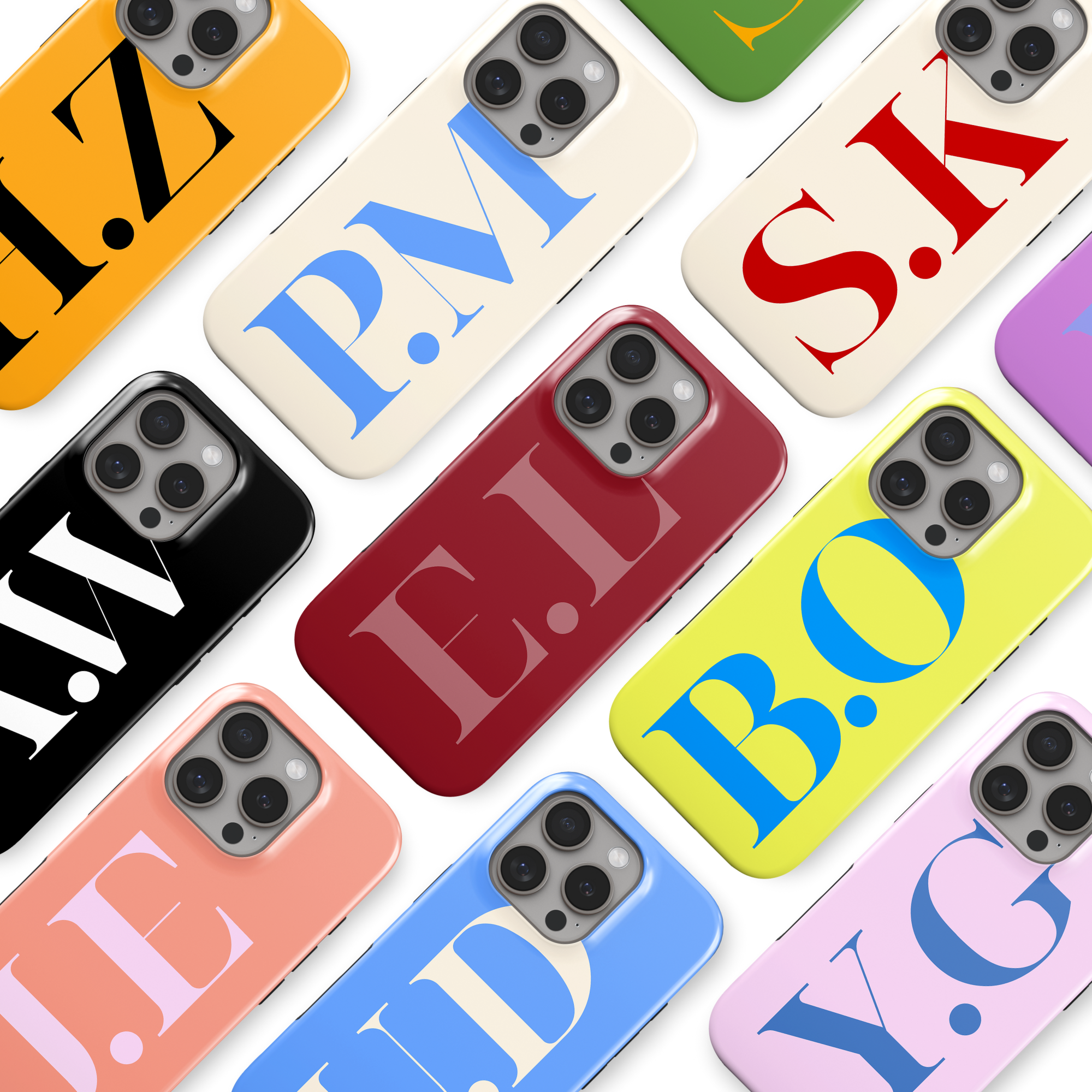 Custom Initials iPhone Case